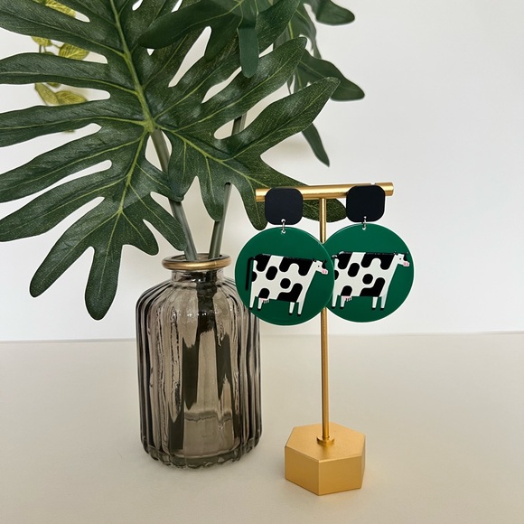 1970's Inspired Dangle Earrings -Retro Pop-of-Color Earrings -Whimsical Earrings - Picture 17 of 17